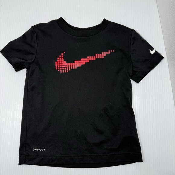 Nike Boys 4T Graphic Logo T-Shirt Bundle Lot Gray Black Red Swoosh Short Sleeve - Picture 3 of 5